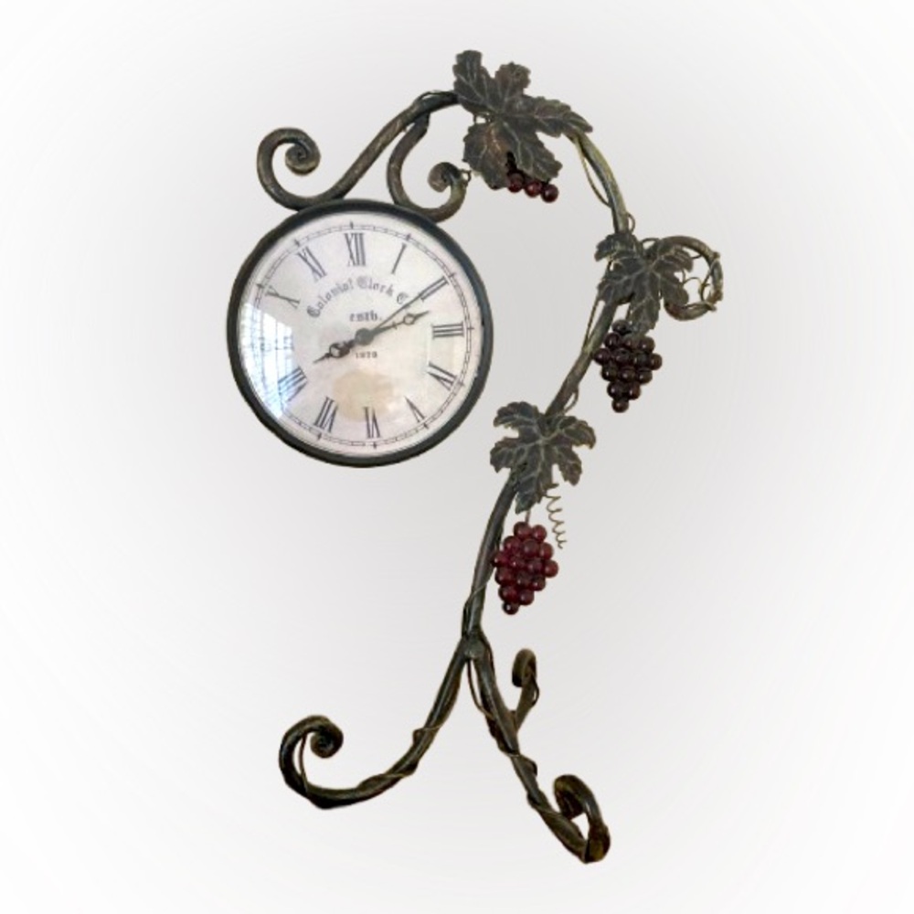 Vintage Quartz Wine Theme Decorative Clock Analog